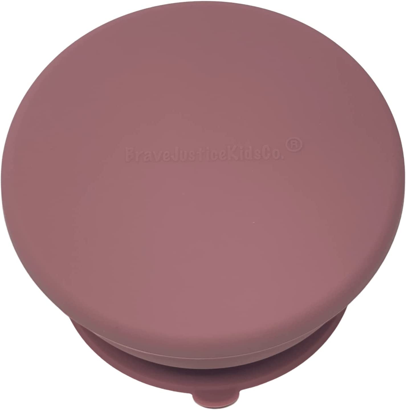 BraveJusticeKidsCo. | Silicone Assist Plate and Assist Bowl Combo Pack for Toddler and Baby | Baby-led feeding