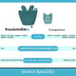 BraveJusticeKidsCo. | Snack Baggie™ Silicone Reusable Food Storage Container for Toddlers