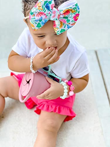 BraveJusticeKidsCo. | Snack Attack Silicone Baby Snack Cup | 2 pack | Collapsible Toddler Snack Cup