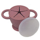 BraveJusticeKidsCo. | Snack Attack II Snack Cup | Collapsible Silicone Snack Container | Toddler and Baby Snack Catcher Lid