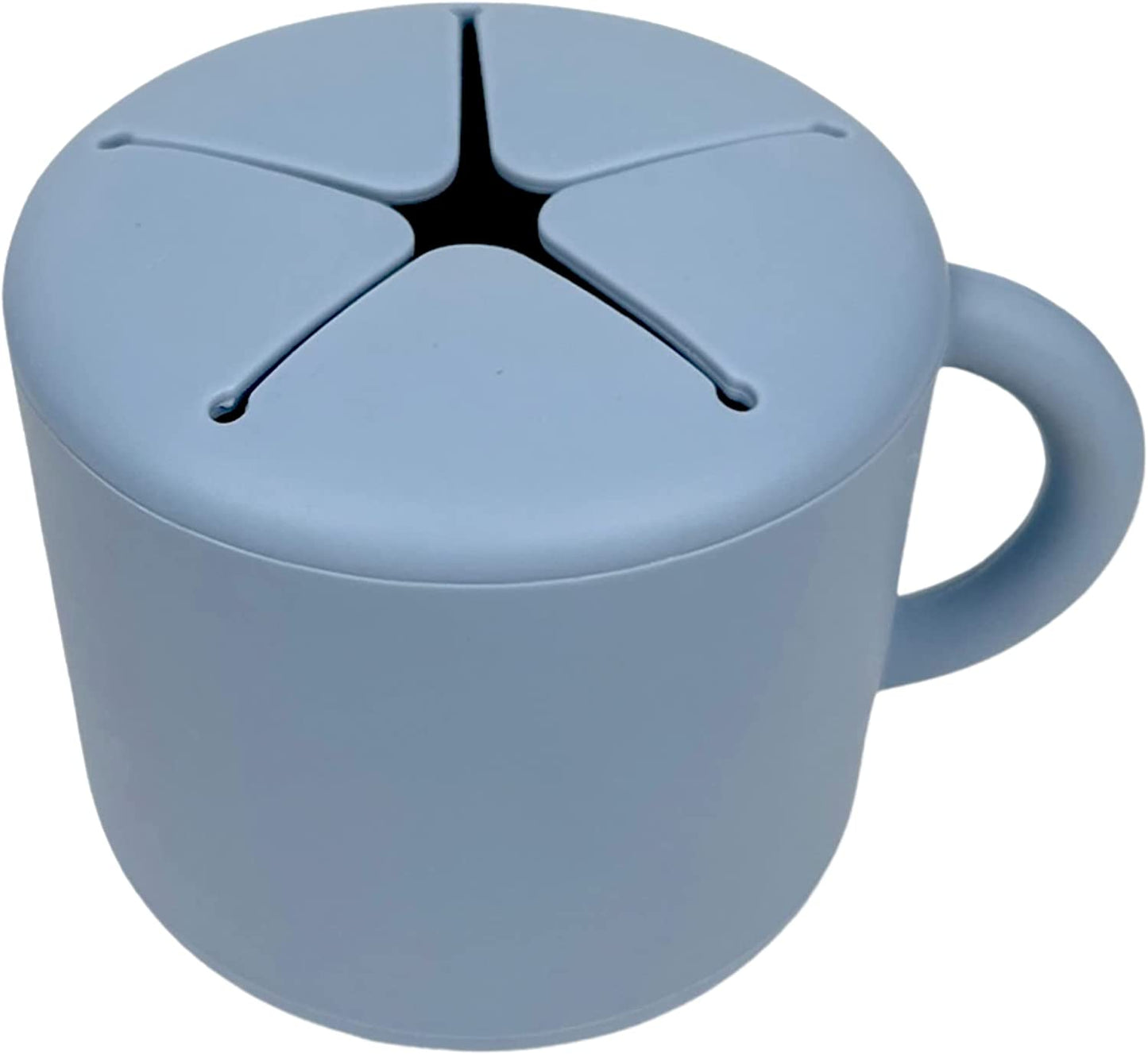 BraveJusticeKidsCo. | SiliSnacker™ Snack Cup | Silicone Snack Container | Toddler and Baby Snack Catcher