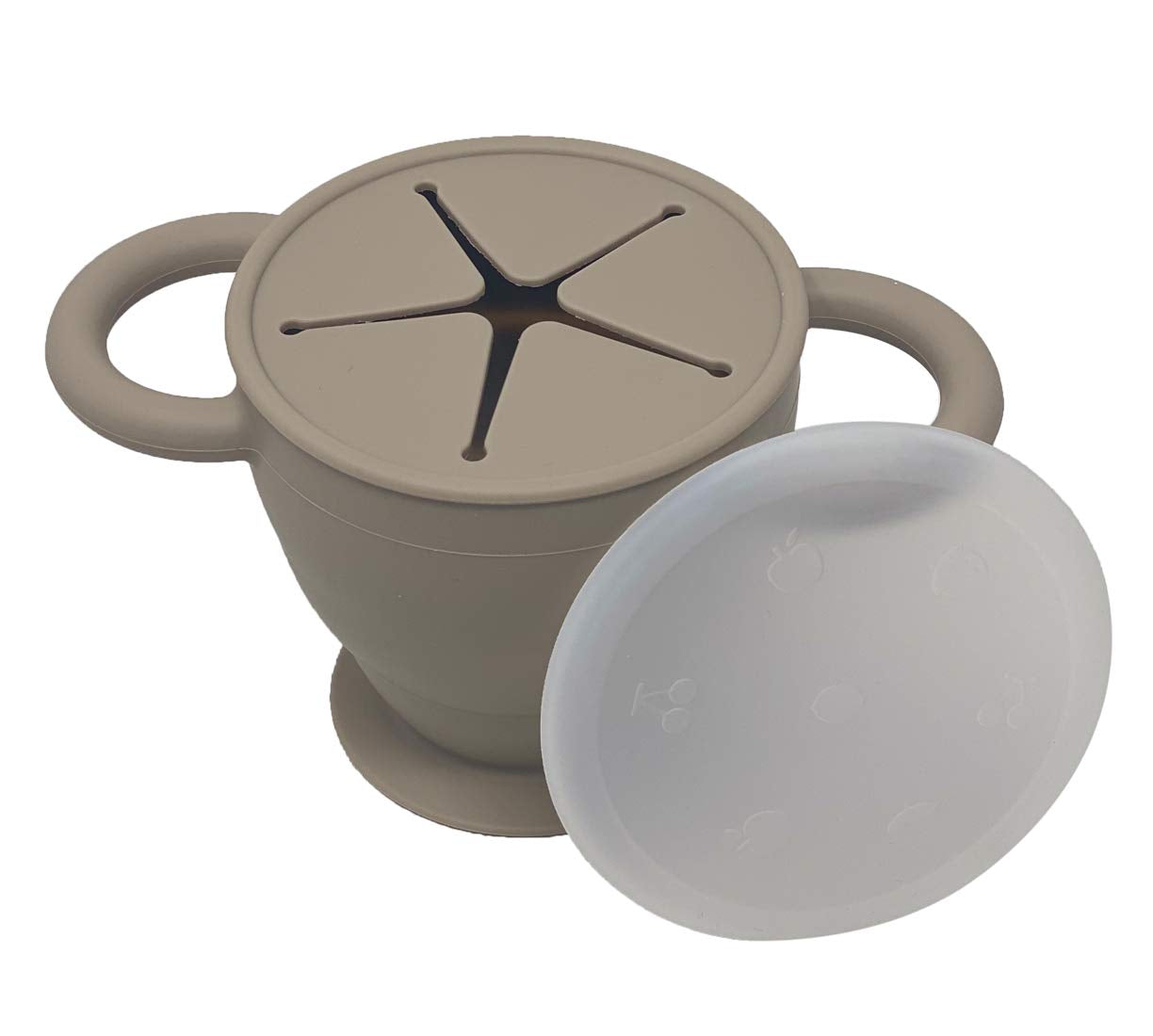 BraveJusticeKidsCo. | Snack Attack II Snack Cup | Collapsible Silicone Snack Container | Toddler and Baby Snack Catcher Lid