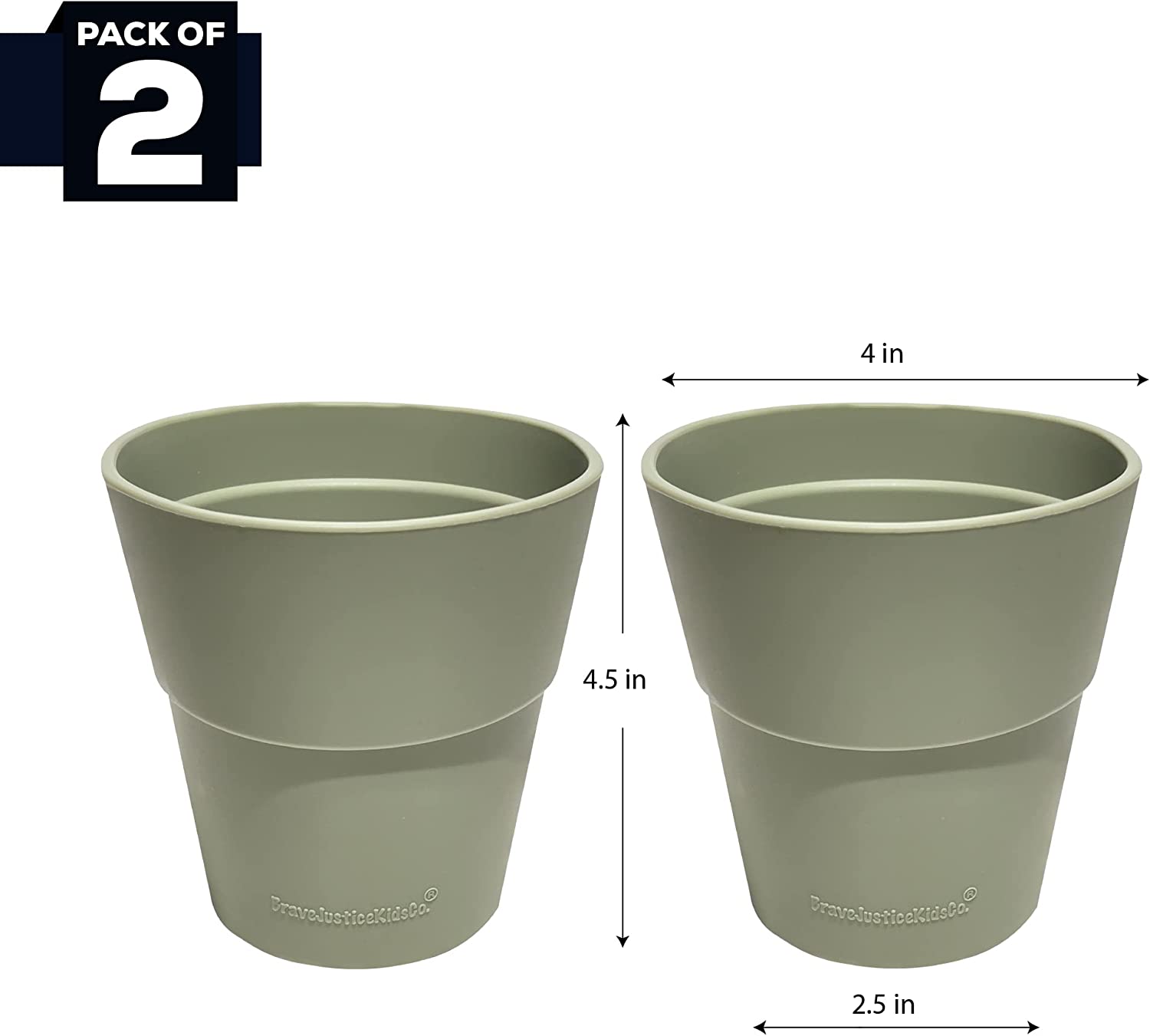 BraveJusticeKidsCo. | Toddler Silicone Gardening Pot 2 Pack Set | Children Outdoor Toys