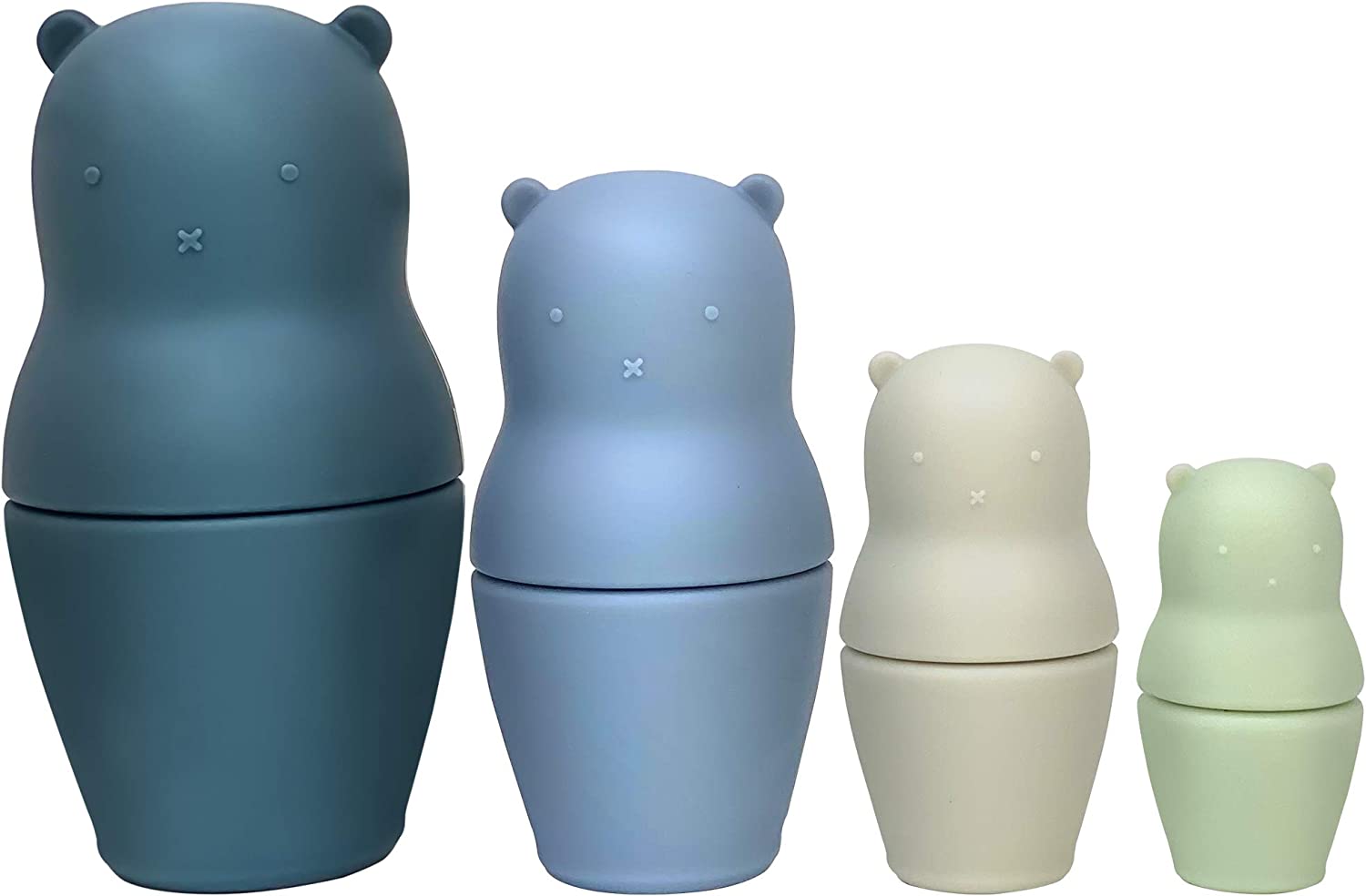 BraveJusticeKidsCo. Hide N Seek Toddler (3+) Silicone Stacking Nesting Dolls Toy : Cuddly Cubs