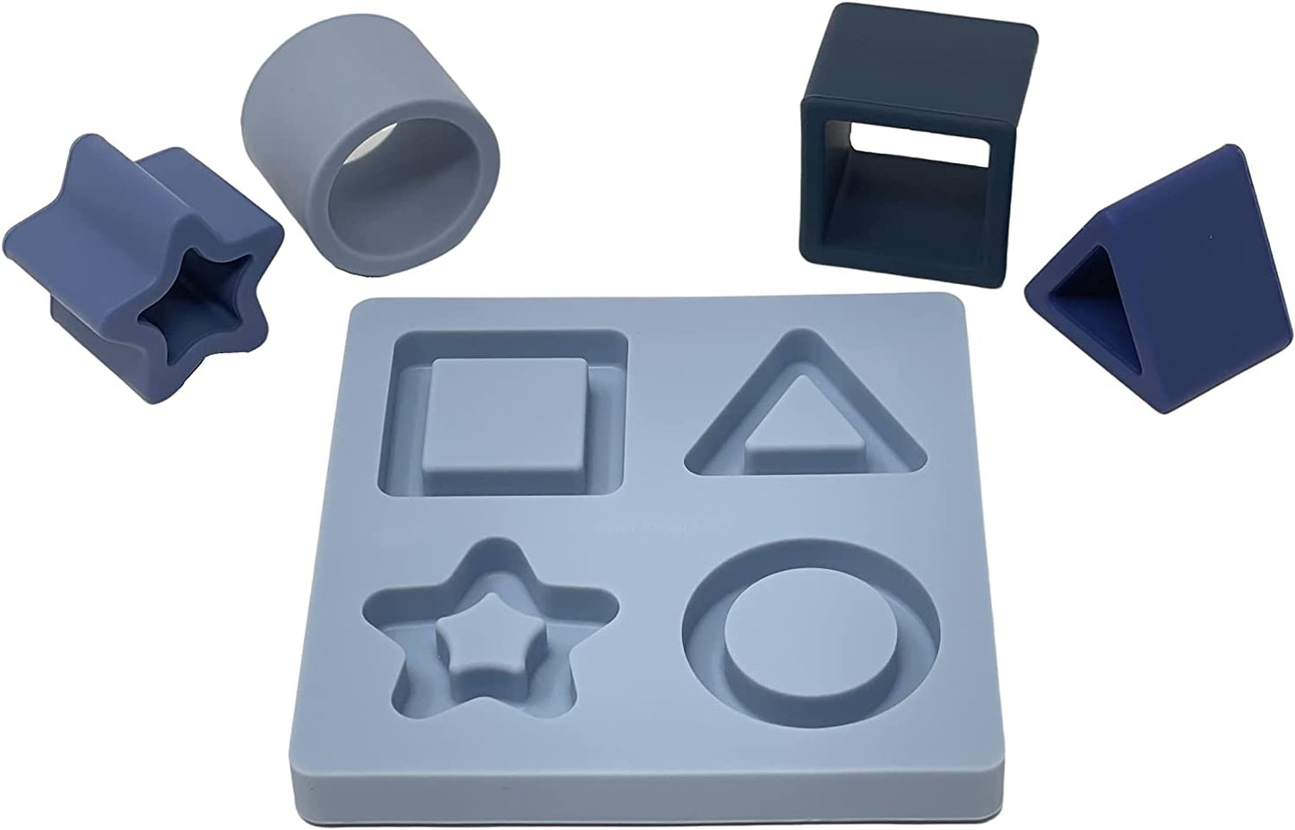 Early Education Silicone Baby Puzzle | Stacking Building Blocks Toddler Toys