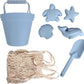 BraveJusticeKidsCo. | Silicone Summer Kids Beach Set | Toddlers and Baby Sandbox Toys (Blush) + Beach Bag