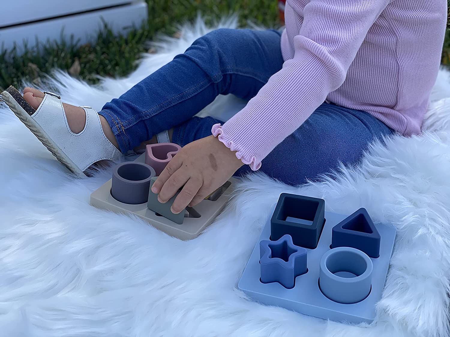 Early Education Silicone Baby Puzzle | Stacking Building Blocks Toddler Toys