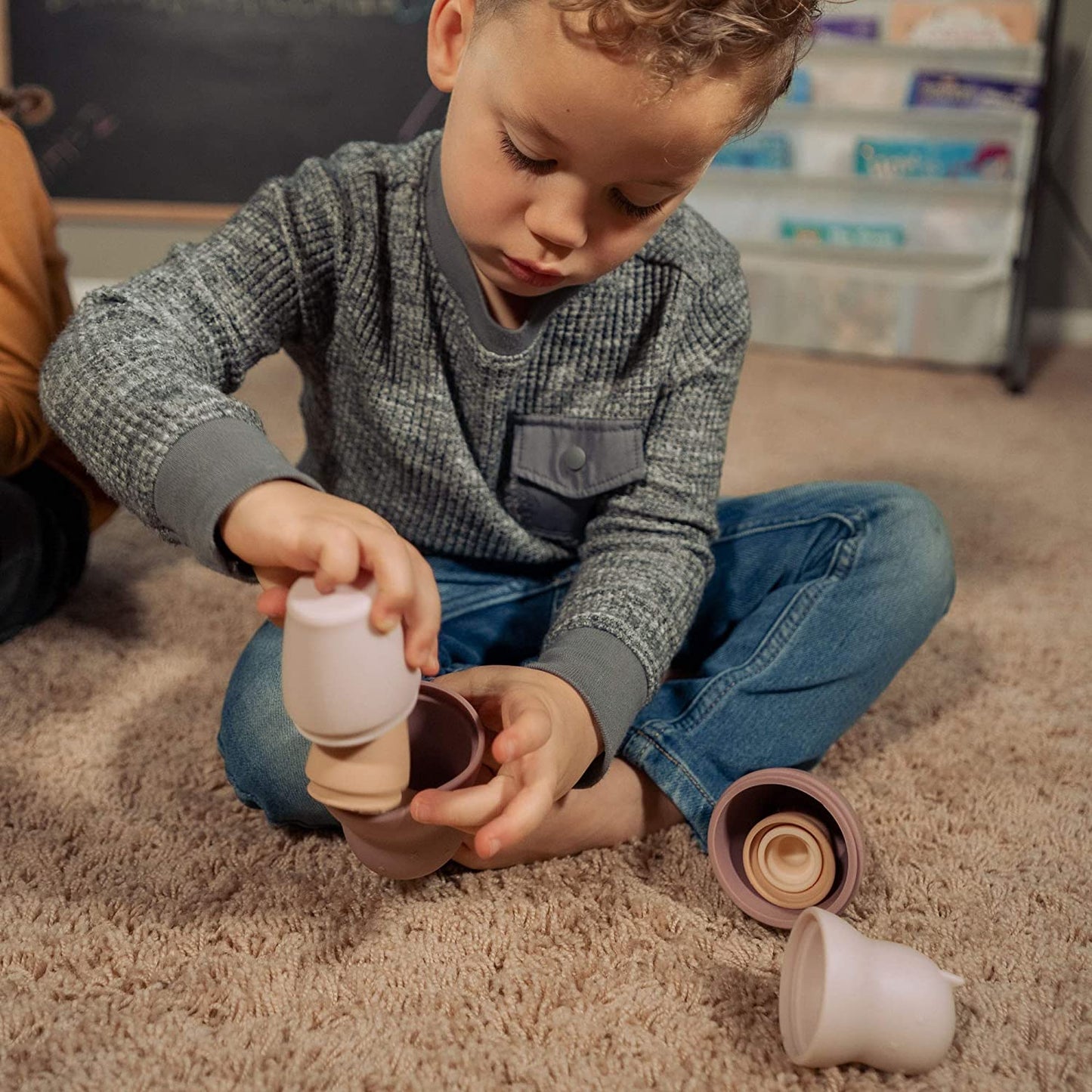 BraveJusticeKidsCo. Hide N Seek Toddler (3+) Silicone Stacking Nesting Dolls Toy : Cuddly Cubs