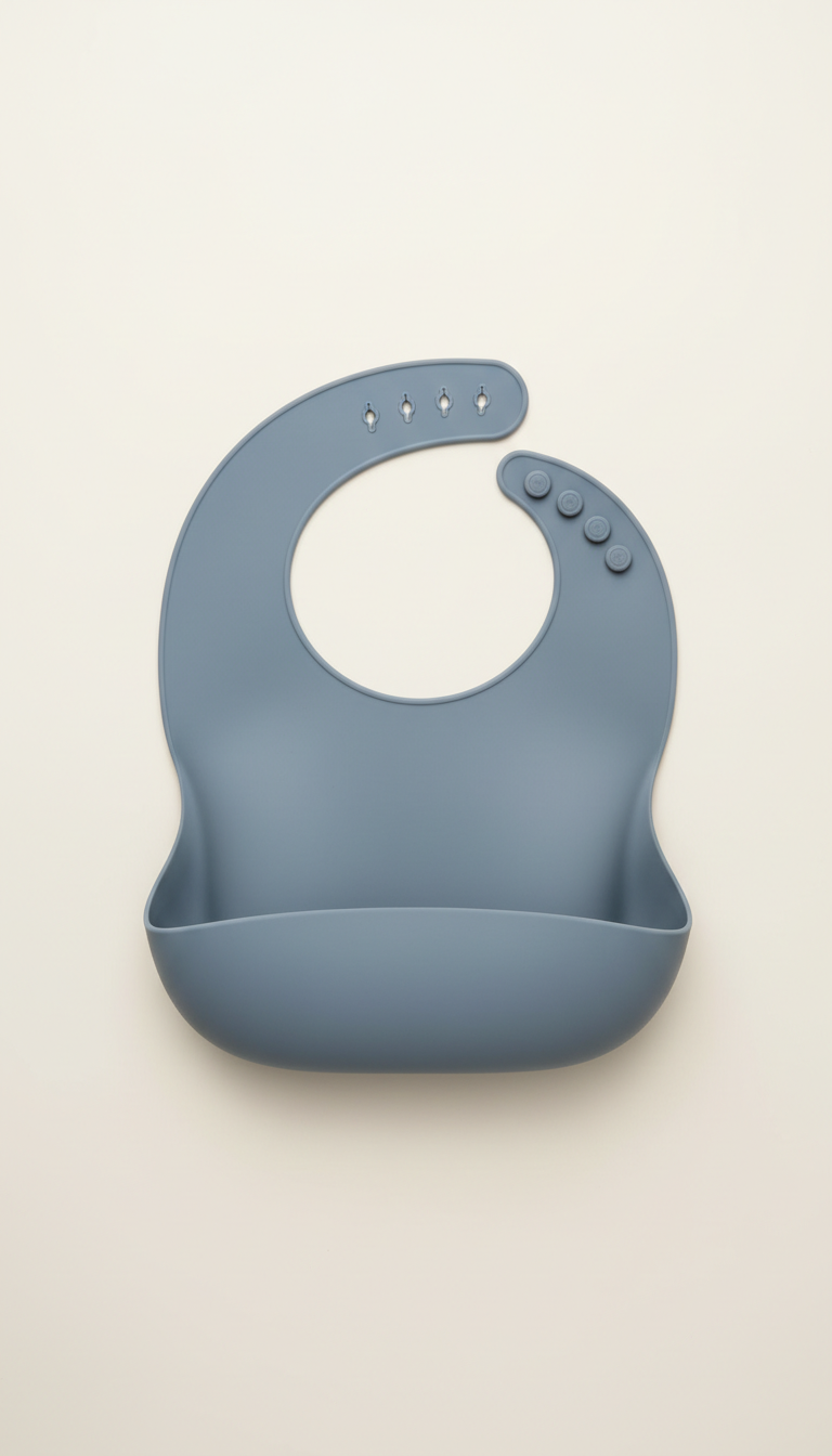 Silicone Bib with Catch-All Pocket